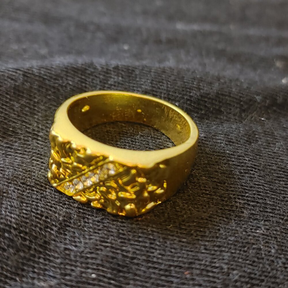 Gold Nugget Ring Size 10